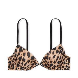 Victoria's Secret Very Sexy
Smooth Lightly Lined Plunge Demi Bra Leopard 32DD